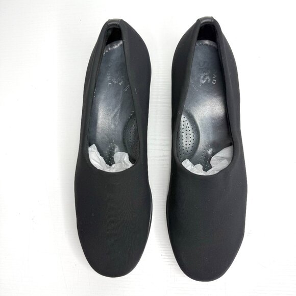 SAS Bliss Slip On Wedge Comfort Flex Fabric Non Slip Womens 9.5 M Black - Picture 7 of 9